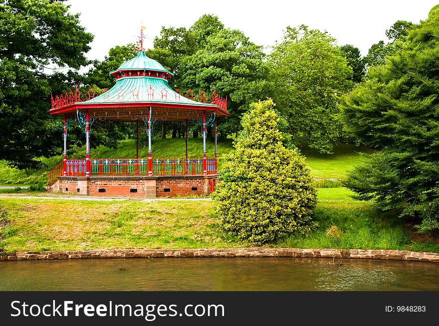 Restored Band stand in Sefton Park Liverpool. Restored Band stand in Sefton Park Liverpool