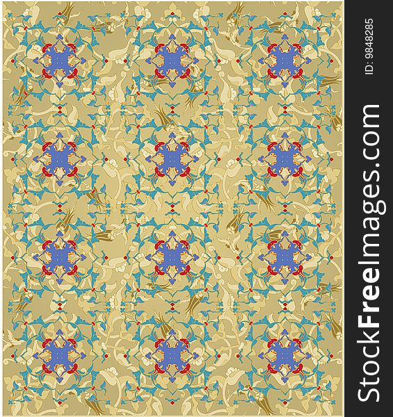 Traditional ottoman turkish seamless tile design