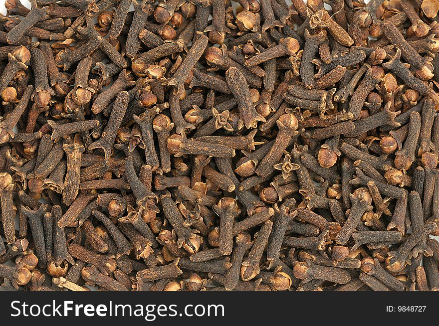 Top view of cloves in natural light. Top view of cloves in natural light