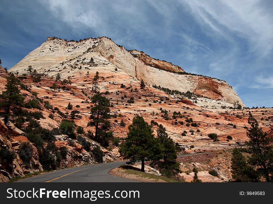 A desert scenery in the Southwest of the United States. A desert scenery in the Southwest of the United States.