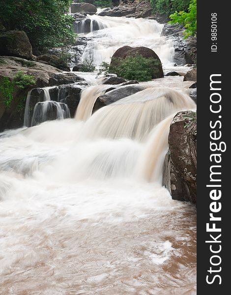 Waterfall tropical forest of Thailand