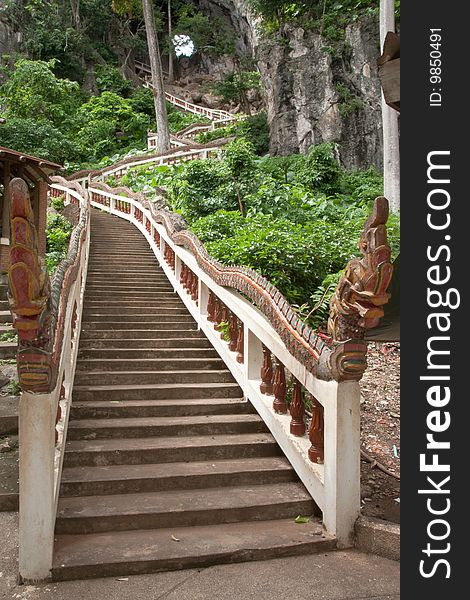 Stair to cave in mountain, Jantaburi province, Thailand. Stair to cave in mountain, Jantaburi province, Thailand