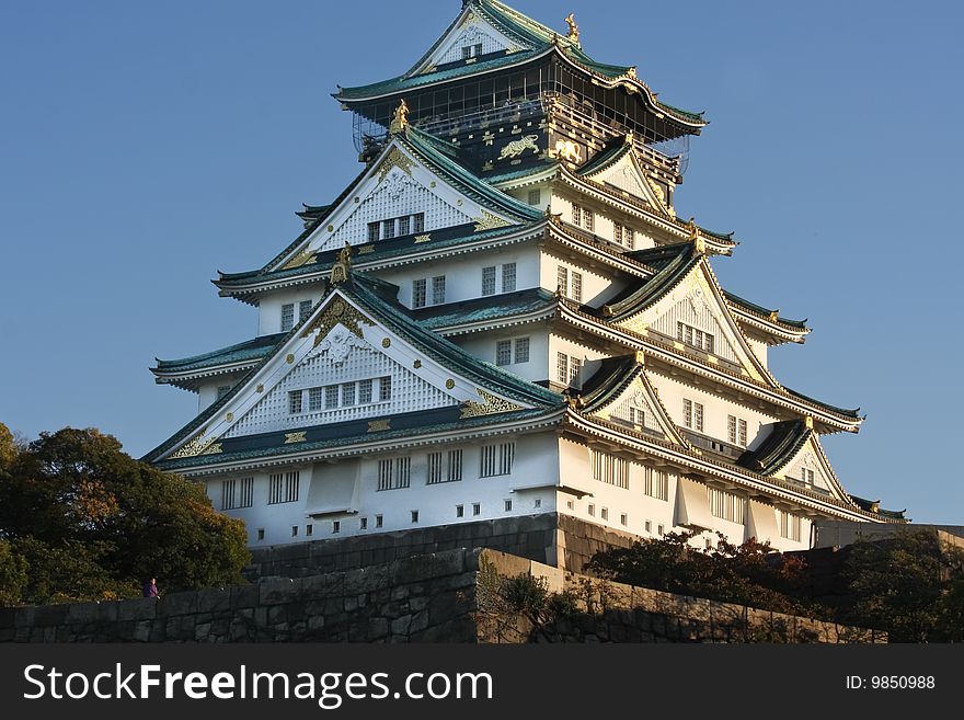 Osaka Castle In Autumn