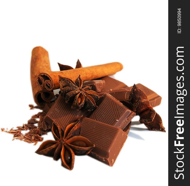 Chocolate with cinnamon and anise