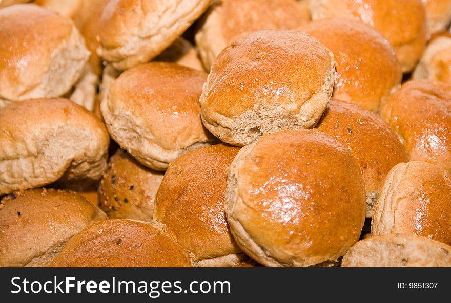 Buns fresh out of oven