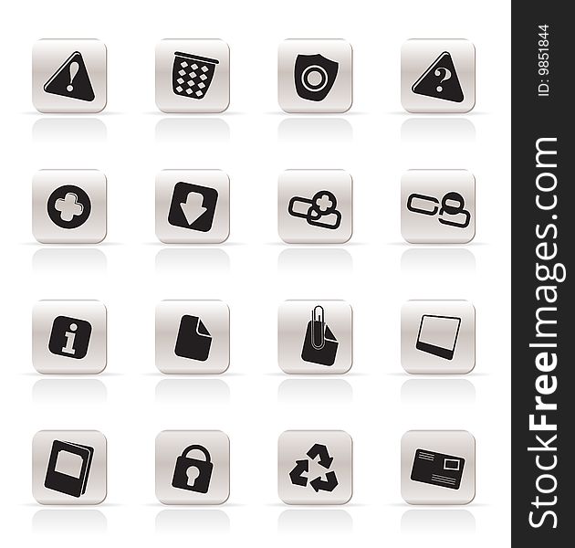 Simple Web site and computer Icons - Vector Icon Set