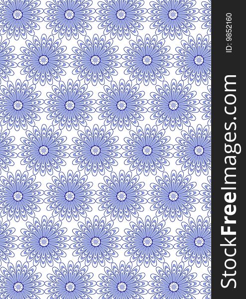 Seamless blue damask wallpaper pattern. chinese traditional pattern