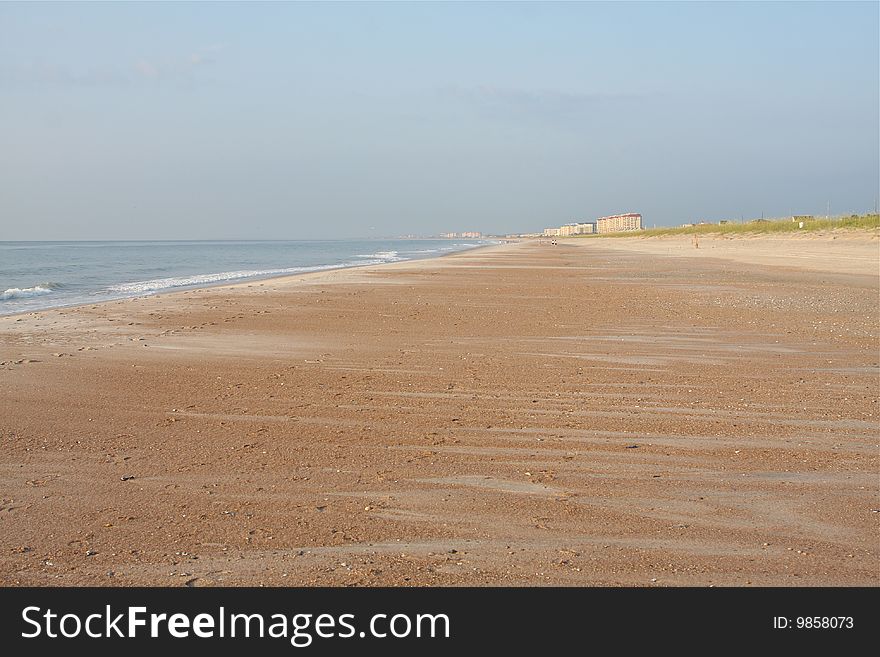 Deserted beach in the morning. Deserted beach in the morning