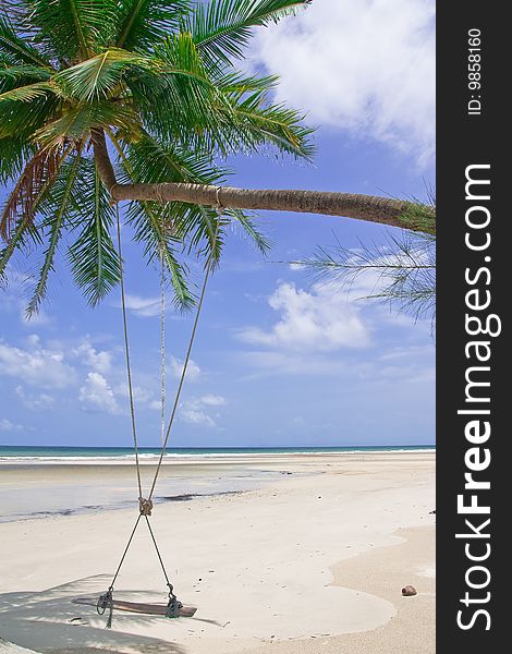 Swing on beach in Trad province. Swing on beach in Trad province