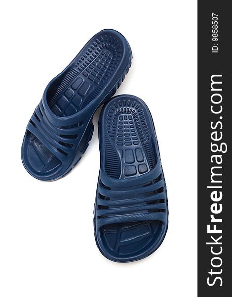 Blue rubber sandal