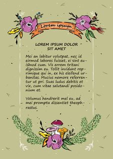 Invitation Template Forest Theme Stock Photography Invitation Template Forest Theme Stock Photography