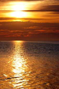 The Sea On A Background Of The Coming Sun Stock Photography The Sea On A Background Of The Coming Sun Stock Photography