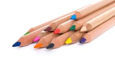 Pencils On White Background Stock Images