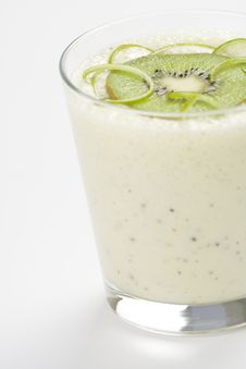 Refreshment And Creamy Milkshake Kiwi And Lime Royalty Free Stock Images Refreshment And Creamy Milkshake Kiwi And Lime Royalty Free Stock Images