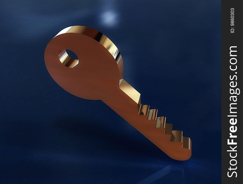 Internet business key success symbol 3d render. Internet business key success symbol 3d render