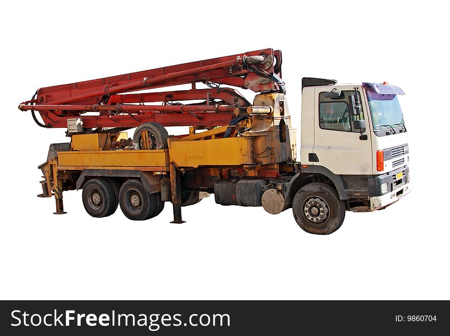 Heavy  truck isolated on white