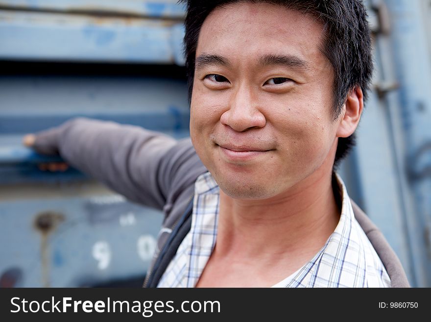 Portrait of an interesting asian man with an honest face. Portrait of an interesting asian man with an honest face