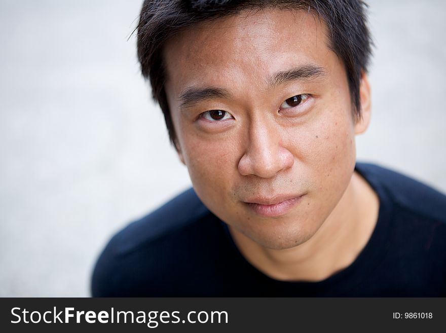 Portrait of an interesting asian man with an honest face. Portrait of an interesting asian man with an honest face