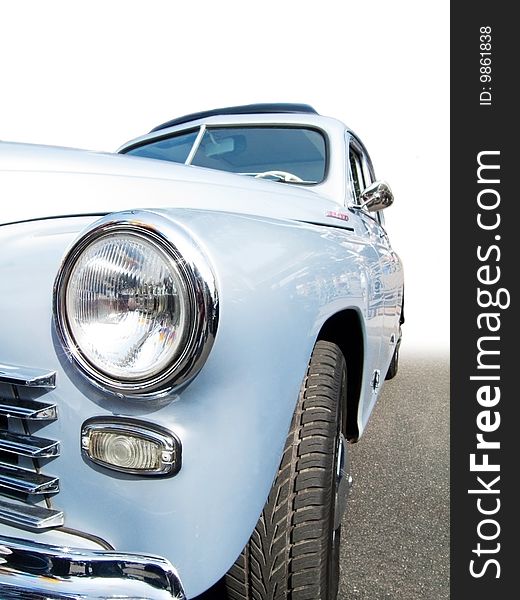 Classic blue 1957. Clipping Path on Vehicle. Classic blue 1957. Clipping Path on Vehicle