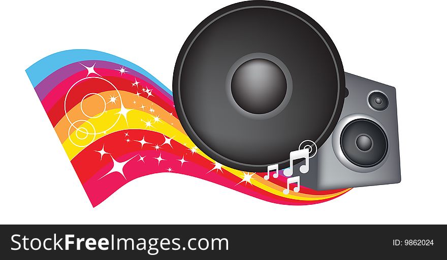 Illustration of abstract colours and shapes for music. Illustration of abstract colours and shapes for music