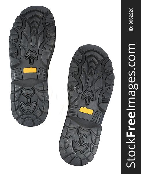 Two soles on it is white a background