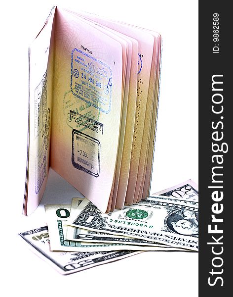 International Travel Passport with Currency. International Travel Passport with Currency