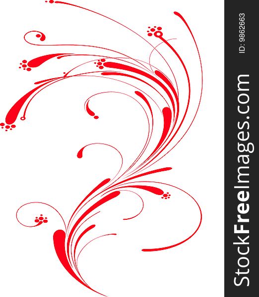 Flower Background with wave pattern, element for design,  illustration