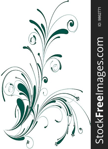 Flower Background with wave pattern, element for design, illustration