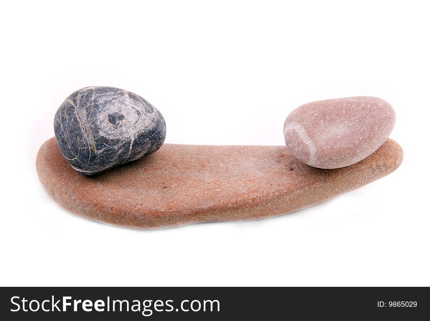 Stones isolated on a white background