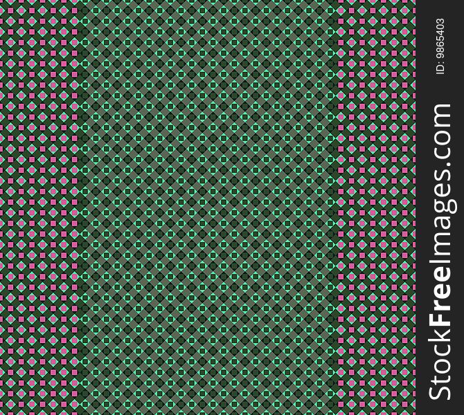 Green Pink Checkered Design