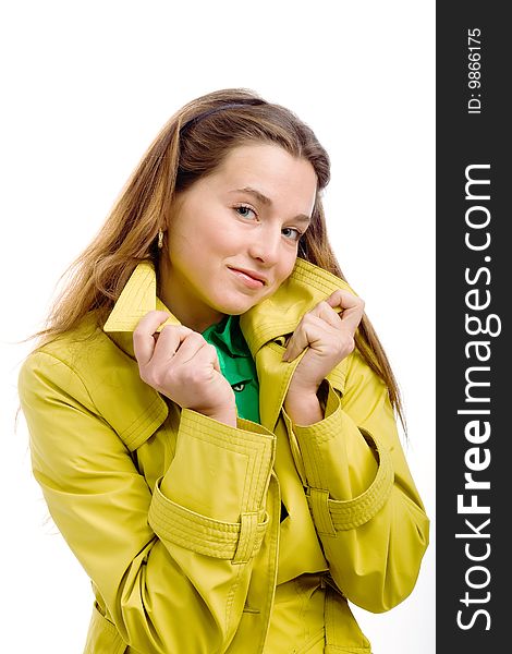 Woman In Yellow Raincoat