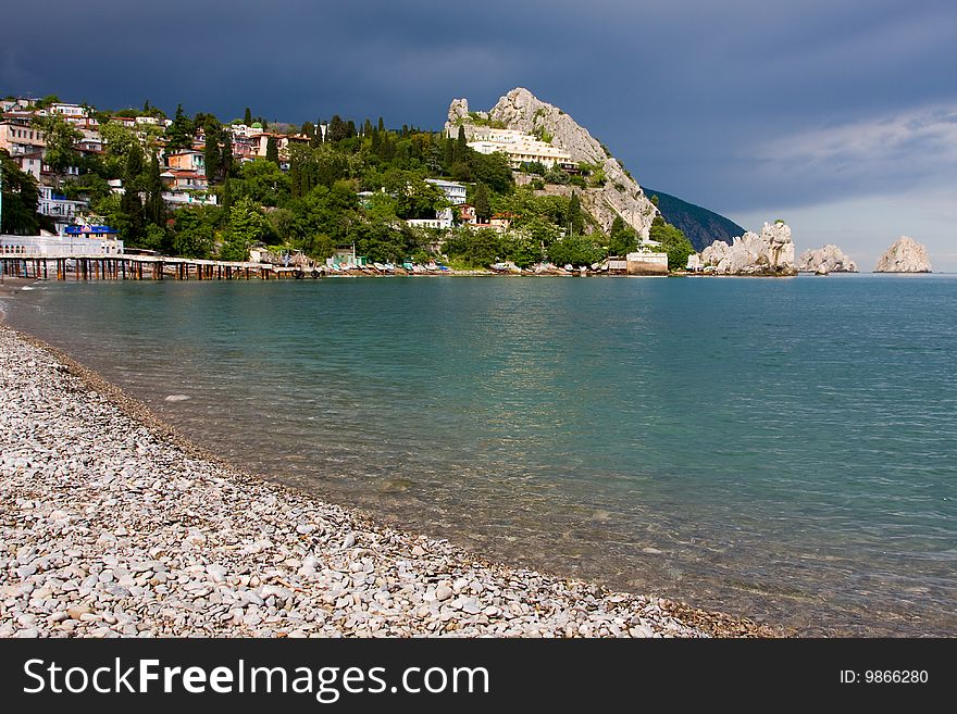 Beach of the Gurzuf, Crimea