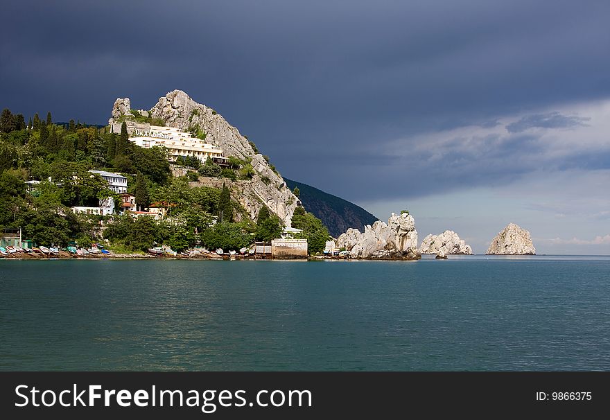 Village on the rock, Gurzuf, Crimea