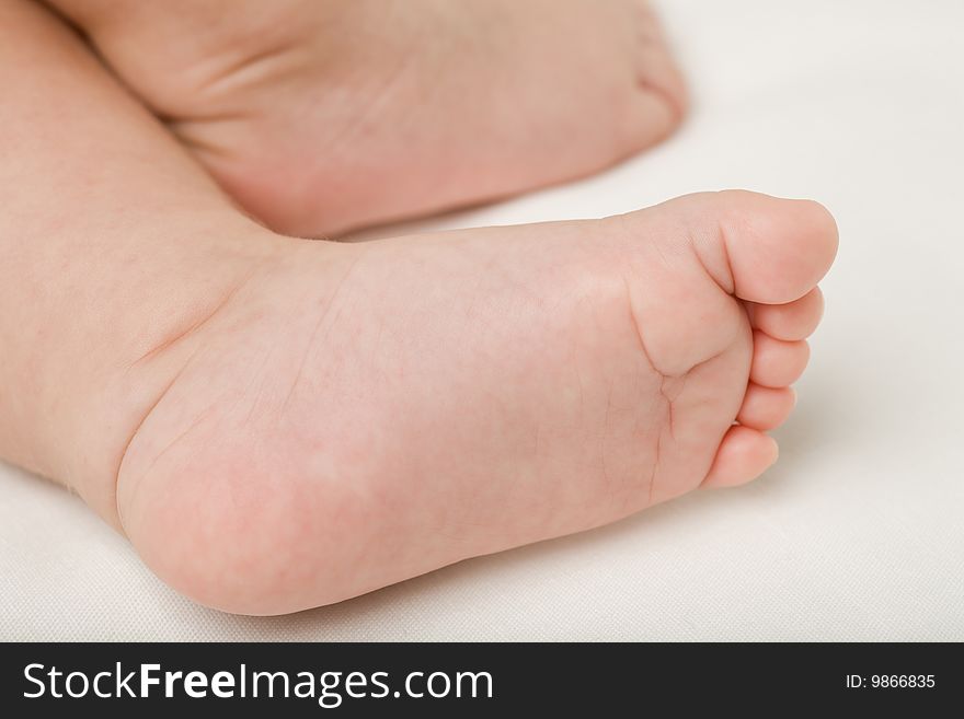 Photo of babie's feet, isolated on white. Photo of babie's feet, isolated on white