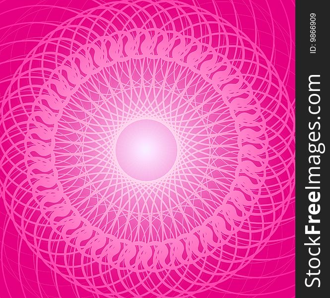 Illustration of white ornament on pink gradient background. Illustration of white ornament on pink gradient background