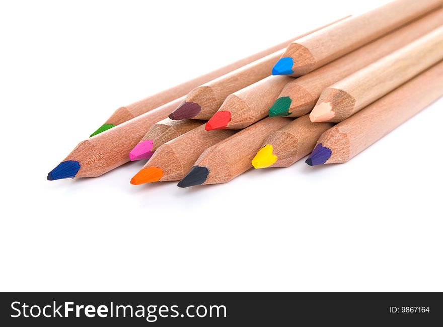 Pencils isolated on white background. Pencils isolated on white background