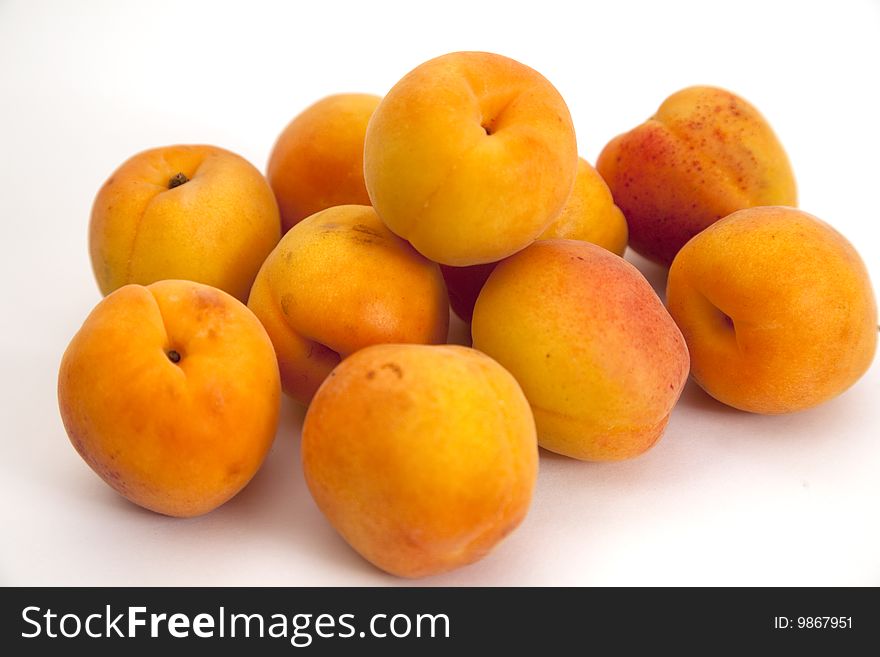 Apricot background isolated on white