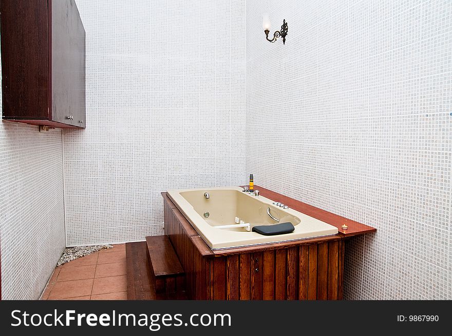 Modern bathroom for spa treatments