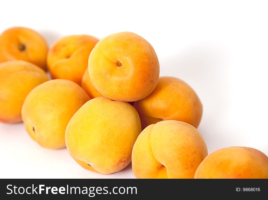 Apricot background isolated on white