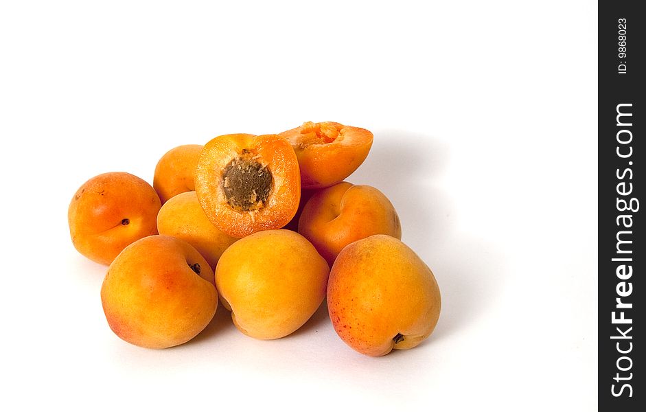 Apricot background isolated