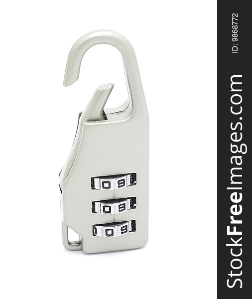 Small lock on white background