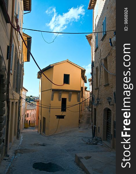 More than ten years after the earthquake of 1997 the old town of Nocera Umbra is still a ghost town. More than ten years after the earthquake of 1997 the old town of Nocera Umbra is still a ghost town