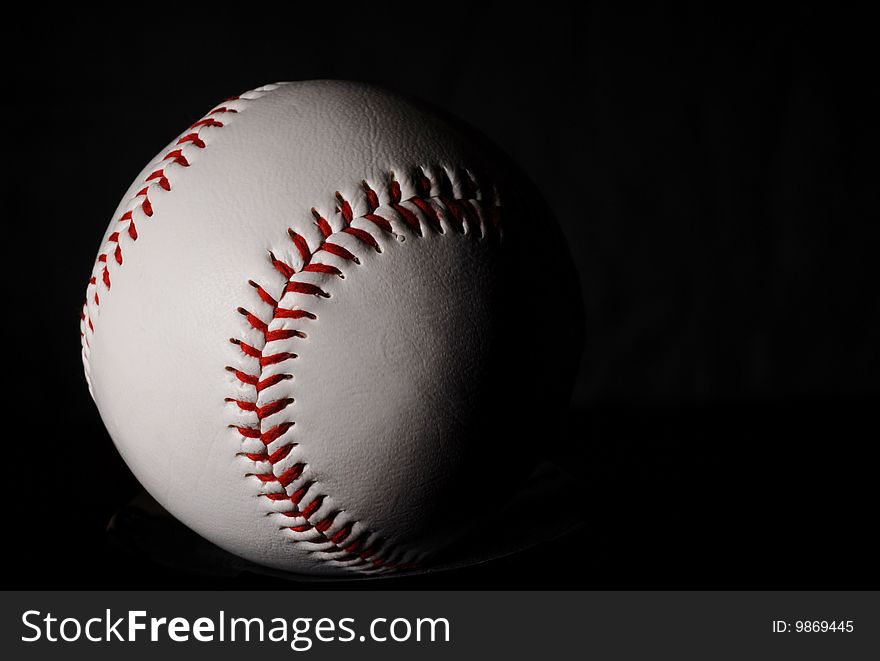 Shot of league ball against a black background