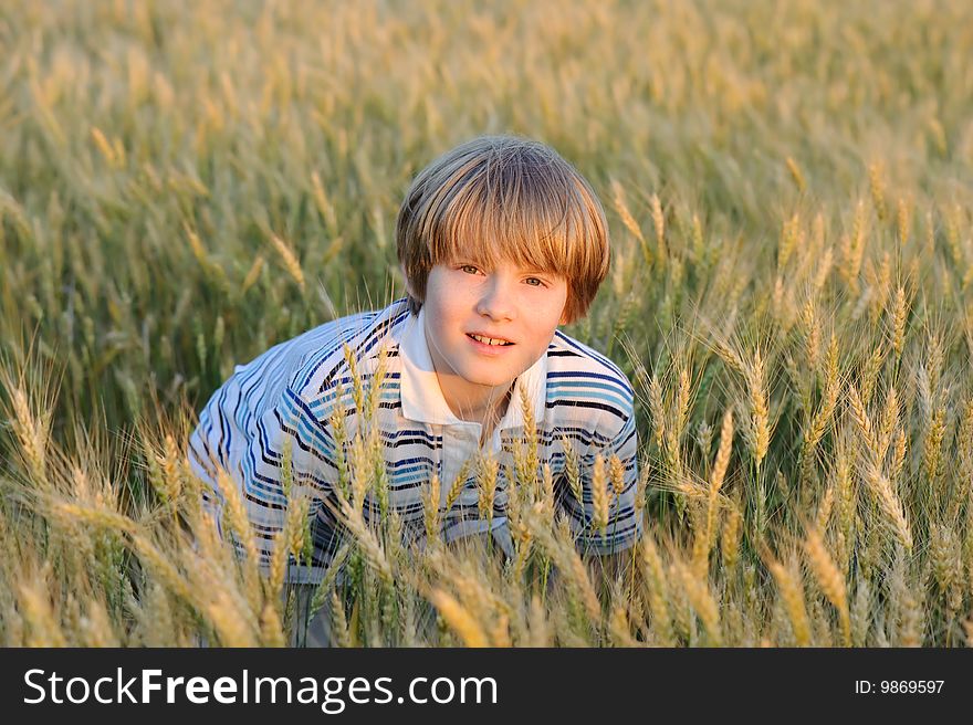 Boy At The Wheat Field