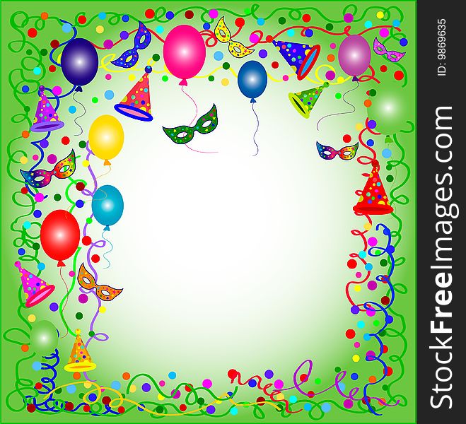 Illustration of a colorful party background