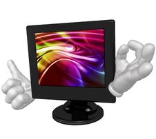 Lcd Monitor Character Figure Royalty Free Stock Photos Lcd Monitor Character Figure Royalty Free Stock Photos