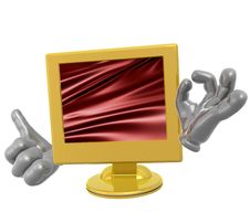 Lcd Monitor Character Figure Stock Photography Lcd Monitor Character Figure Stock Photography
