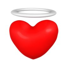 Heart Of An Angel 3d Icon Royalty Free Stock Photos