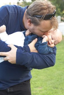 Young Father And Son Royalty Free Stock Photography Young Father And Son Royalty Free Stock Photography