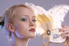 Woman With Mask Royalty Free Stock Photos Woman With Mask Royalty Free Stock Photos